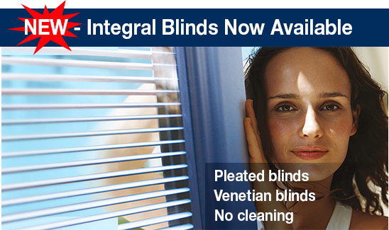 Windows with integral blinds
