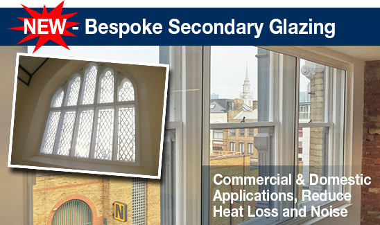 Secondary double glazing for awkward window shapes